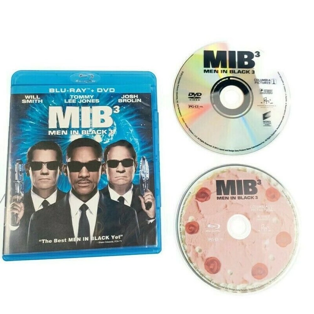 MIB 3 Men In Black 3 Blu-Ray + DVD -Will Smith -Tommy Lee **MINOR WEAR
